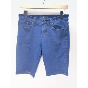 Lucky Brand Bermuda Shorts Womens 4/27 Blue Stretch Denim Mid Rise 3266